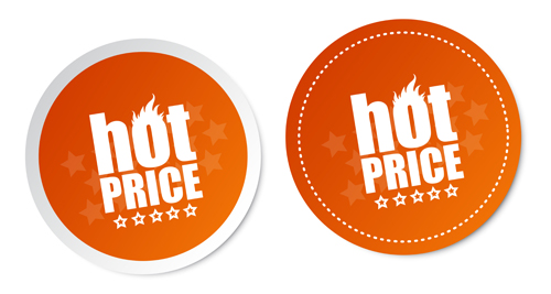 round price labels hot 
