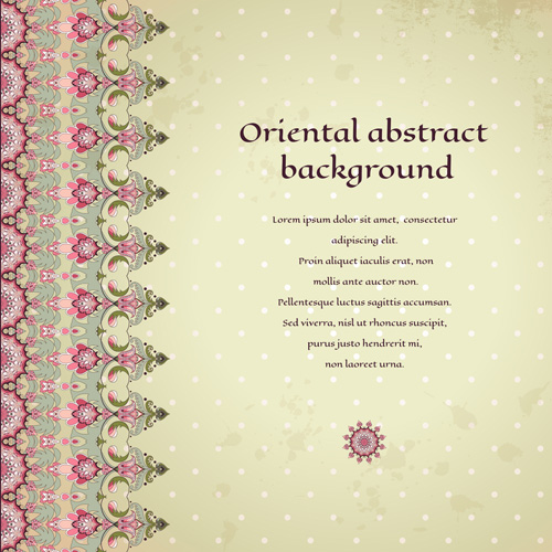Oriental abstract background vintage vector 02 Oriental abstract background vintage vector 02