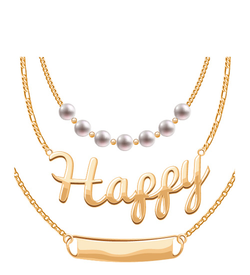 Shiny gold chains vector illustration 08 Shiny gold chains vector illustration 08