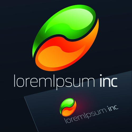 Stylish business logos material design vector 11 Stylish business logos material design vector 11