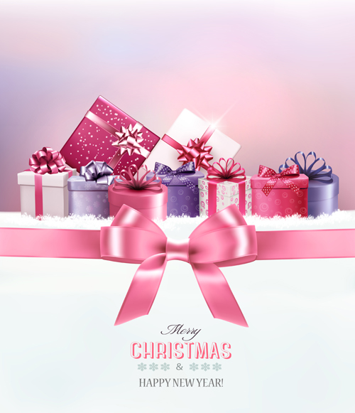 2016 new year with christmas gift cards vector 03 2016 new year with christmas gift cards vector 03