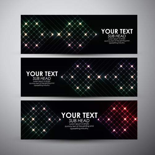 Abstract light vectors banner 08