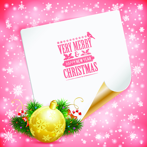 paper greeting christmas card vector 