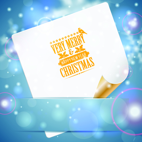paper greeting christmas card vector blank 