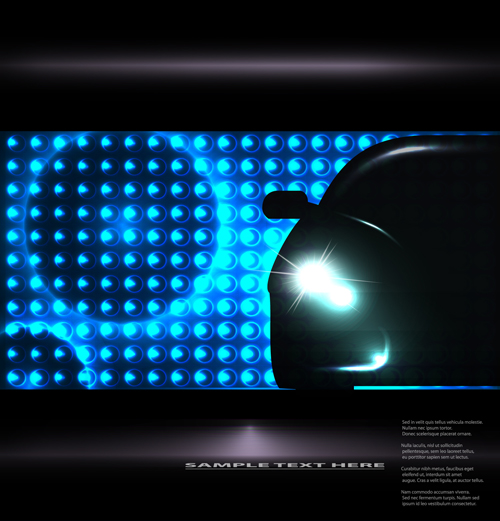 Car Lighting background vector 04 Car Lighting background vector 04
