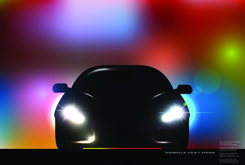 lighting car background vector background 