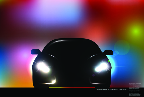 Car Lighting background vector 05 Car Lighting background vector 05