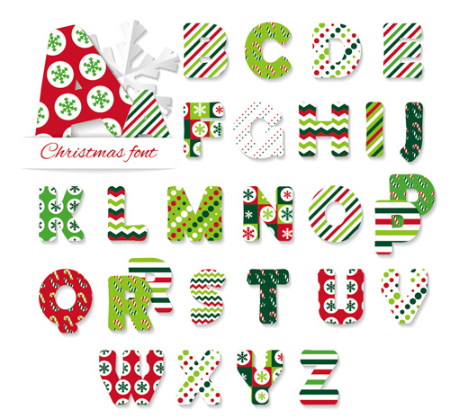 Christmas pattern with alphabets vector Christmas pattern with alphabets vector