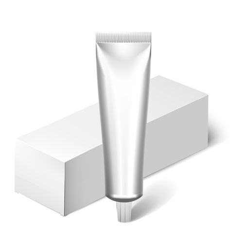 Cosmetics packages tube blank vector 15
