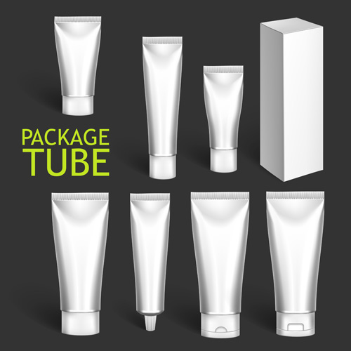 Cosmetics packages tube blank vector 17 Cosmetics packages tube blank vector 17