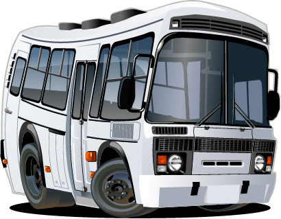 Funny cartoon bus vector set 01 Funny cartoon bus vector set 01