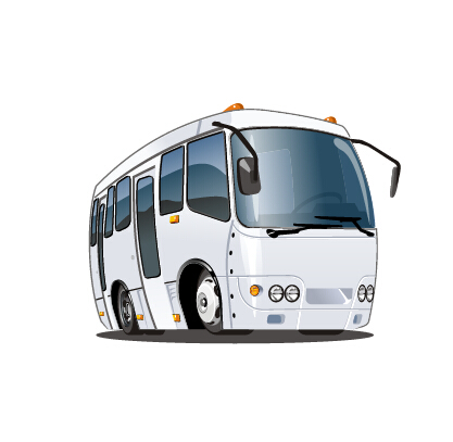 Funny cartoon bus vector set 02 Funny cartoon bus vector set 02