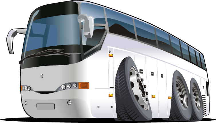Funny cartoon bus vector set 03 Funny cartoon bus vector set 03