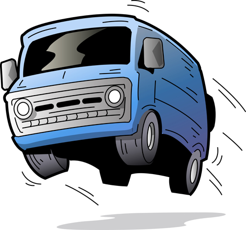 Funny cartoon bus vector set 05 Funny cartoon bus vector set 05