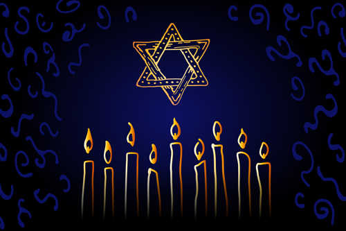 Hand drawn hanukkah vector background 01 Hand drawn hanukkah vector background 01