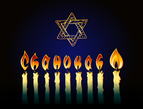 Hand drawn hanukkah vector background 02 Hand drawn hanukkah vector background 02
