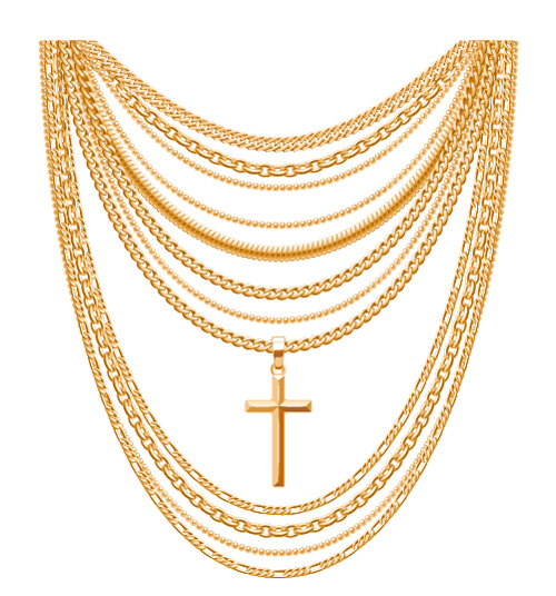 Shiny gold chains vector illustration 05 Shiny gold chains vector illustration 05