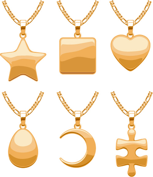 Shiny gold chains vector illustration 06 Shiny gold chains vector illustration 06