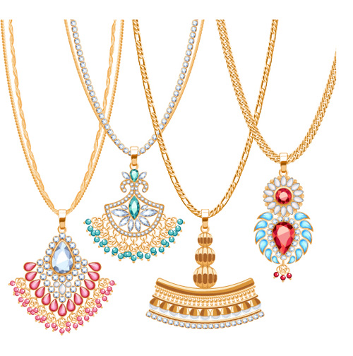 Shiny gold chains vector illustration 12 Shiny gold chains vector illustration 12
