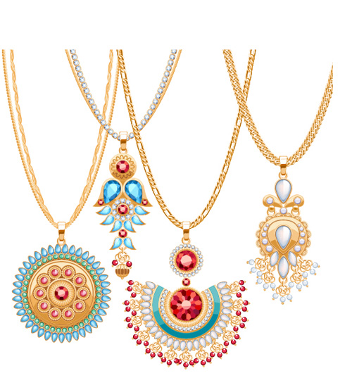 Shiny gold chains vector illustration 14 Shiny gold chains vector illustration 14