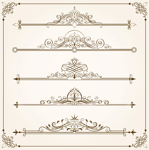 vintage frames calligraphic border 