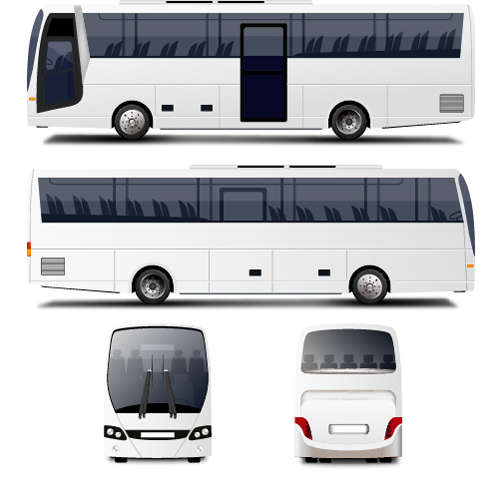 white design bus 