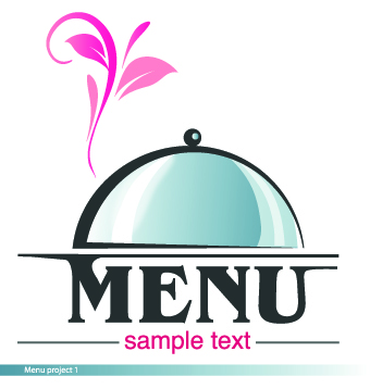 Restaurant Logos with Menu Illustration vector 01 Restaurant Logos with Menu Illustration vector 01