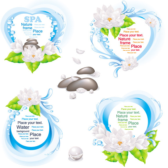 Natural plant design frame vector Natural plant design frame vector