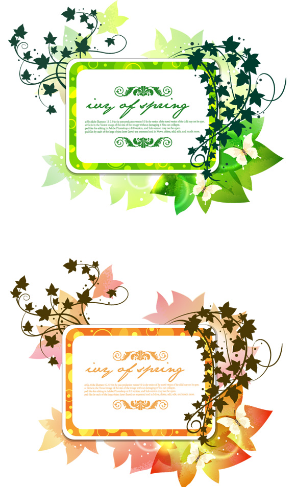 Butterfly flower vine decorative frame vector Butterfly flower vine decorative frame vector