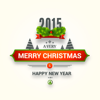 new year merry christmas label christmas 2015 