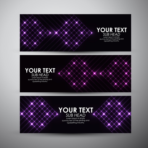 Abstract light vectors banner 06