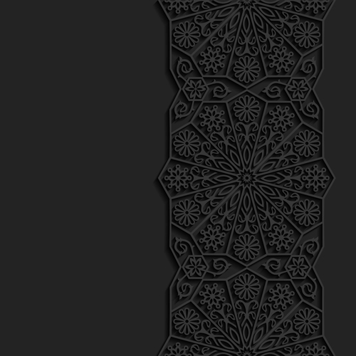 Black decor with background vector 03 Black decor with background vector 03