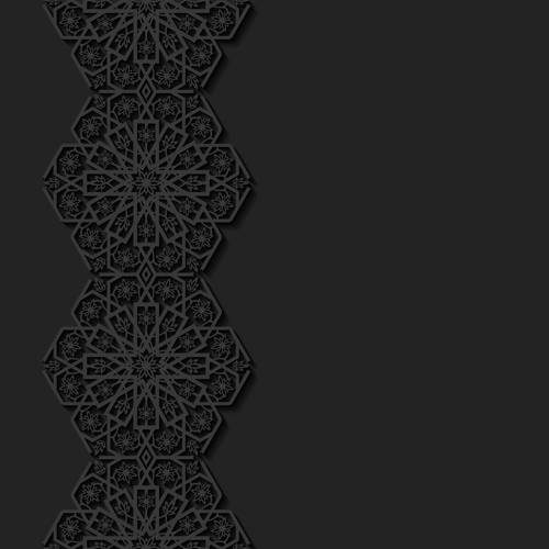 Black decor with background vector 06 Black decor with background vector 06