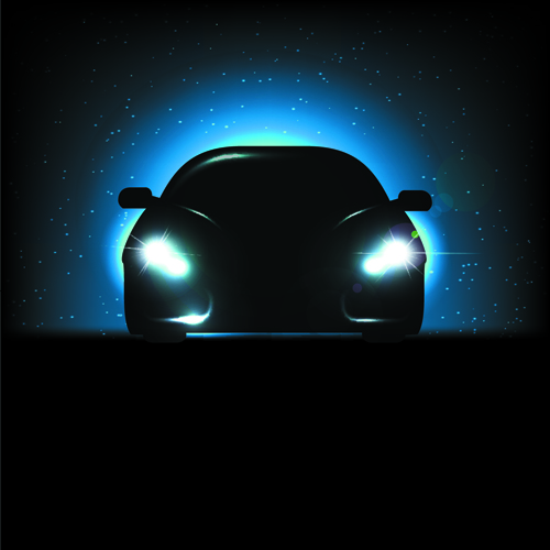 Car Lighting background vector 01 Car Lighting background vector 01