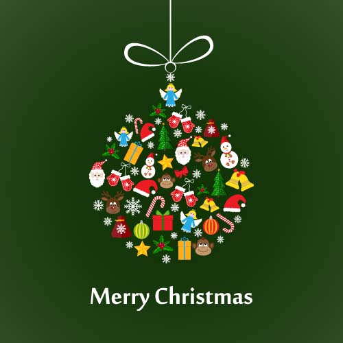 Christmas baubles cute vector material 03 Christmas baubles cute vector material 03