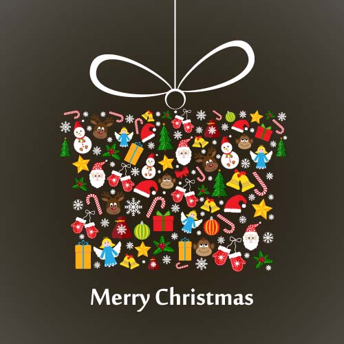 Christmas baubles cute vector material 04 Christmas baubles cute vector material 04