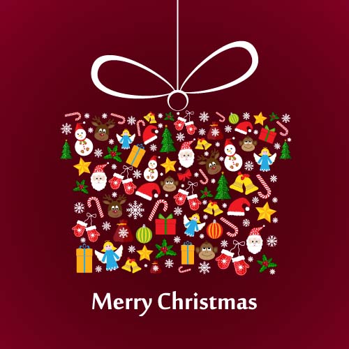 Christmas baubles cute vector material 05 Christmas baubles cute vector material 05