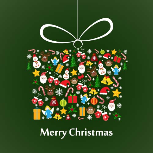 Christmas baubles cute vector material 06 Christmas baubles cute vector material 06
