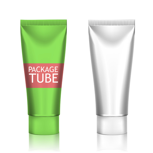 Cosmetics packages tube blank vector 02 Cosmetics packages tube blank vector 02