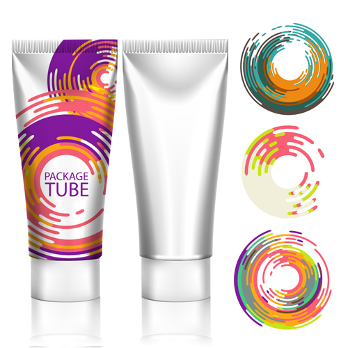 Cosmetics packages tube blank vector 06 Cosmetics packages tube blank vector 06