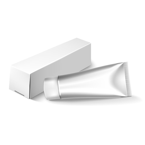 Cosmetics packages tube blank vector 07
