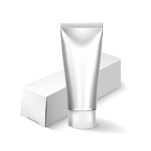 Cosmetics packages tube blank vector 08