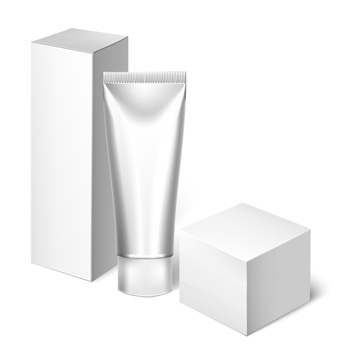 Cosmetics packages tube blank vector 10