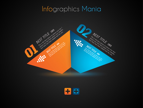 Dark style infographics business vector 05 Dark style infographics business vector 05