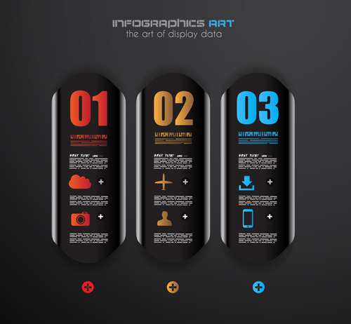 Dark style infographics business vector 13 Dark style infographics business vector 13