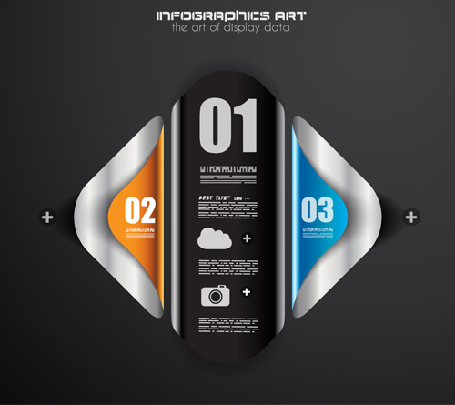 Dark style infographics business vector 14 Dark style infographics business vector 14