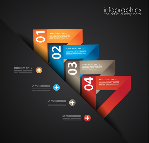 Dark style infographics business vector 22 Dark style infographics business vector 22