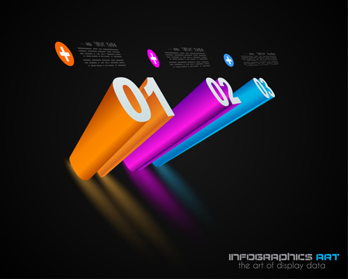 Dark style infographics business vector 23 Dark style infographics business vector 23