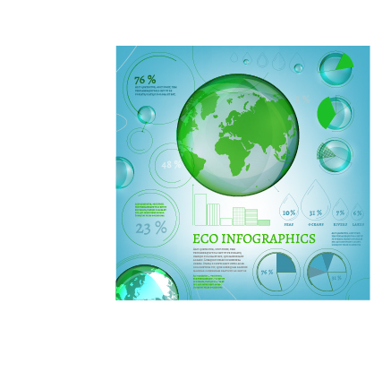Eco infographics elements vectors graphics 02 Eco infographics elements vectors graphics 02