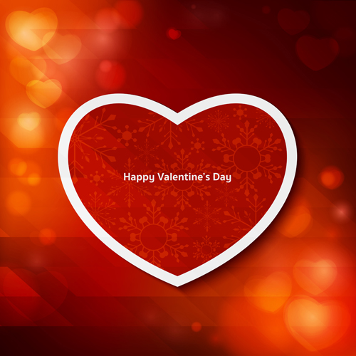 Halation valentines day red background vector Halation valentines day red background vector